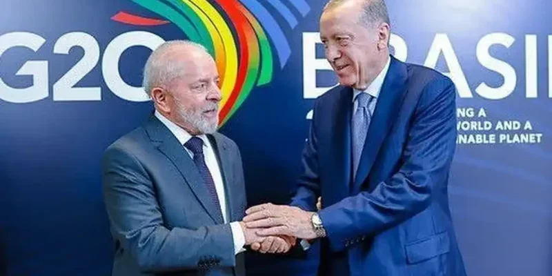 Rio de Janeiro (RJ), 17/11/2024 - O presidente Luiz Inácio Lula da Silva ao lado do presidente da Turquia, Recep Tayyip Erdogan. Foto: Ricardo Stuckert/Arquivo/PR