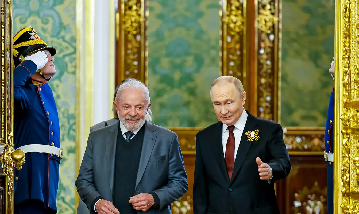 Rússia- 09/05/2025 Presidente da República, Luiz Inácio Lula da Silva, durante reunião com o Presidente da Federação da Rússia, Vladimir Putin. Grande Palácio do Kremlin, Rússia - Moscou.
Foto: Ricardo Stuckert / PR