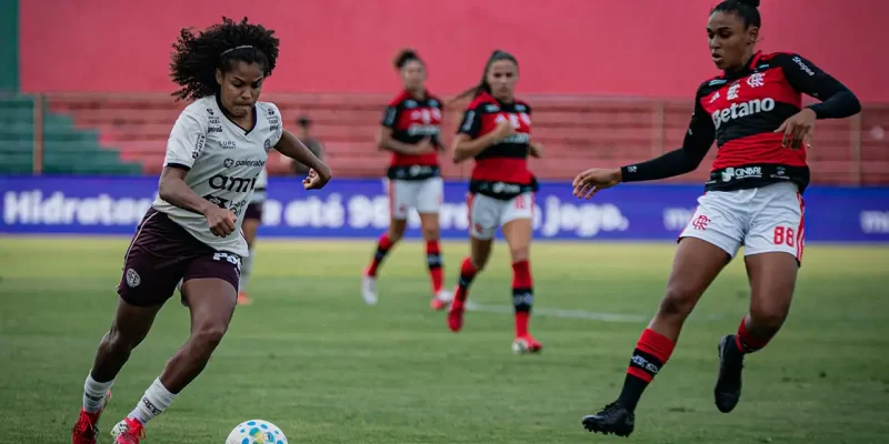 Lance de Jogo entre Flamengo e Ferroviária, pelo Campeonta Brasileiro de Futebol Feminino 2026. Foto: Rafael Zocco/Ferroviária