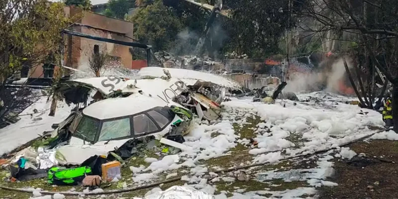 São Paulo (SP) 10/08/2024 - Destroços do acidente aéreo que envolveu avião da Voepass que ocorreu em Vinhedo interior de São Paulo.
Foto: Secretária de Segurança de São Paulo/Divulgação
