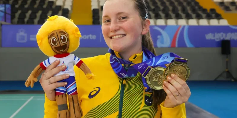 Brasília 01/08/2026 - A paranaense Kauana Beckenkamp, que conquistou três medalhas de ouro no Internaiconal de badminton | Foto: A paranaense Kauana Beckenkamp, que conquistou três medalhas de ouro no Internaiconal de badminton | Foto: Abelardo Mendes/CPB