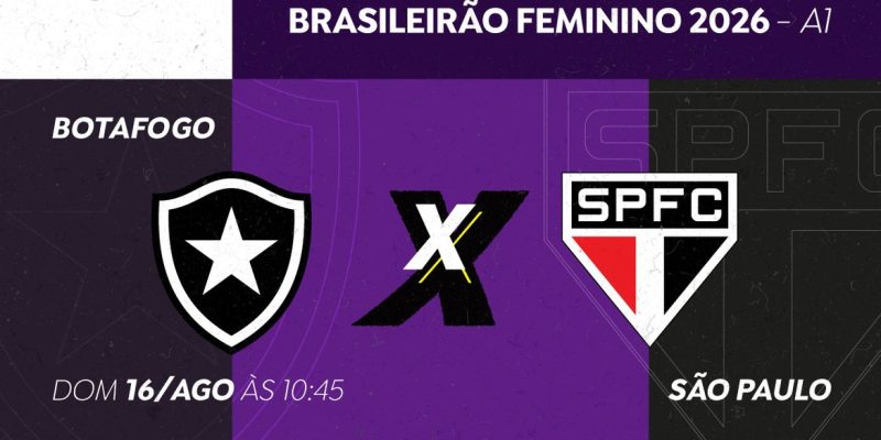 TV Brasil exibe Botafogo x São Paulo pelo Brasileirão Feminino A1 neste domingo (16). Foto: TV Brasil