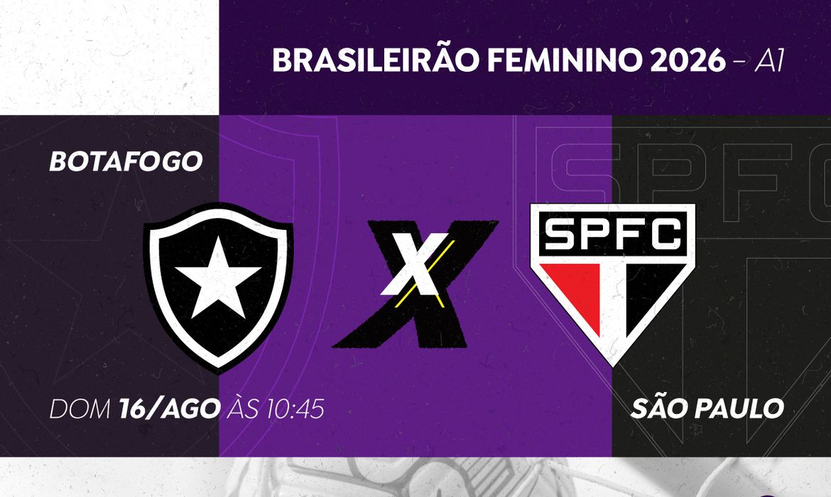 TV Brasil exibe Botafogo x São Paulo pelo Brasileirão Feminino A1 neste domingo (16). Foto: TV Brasil