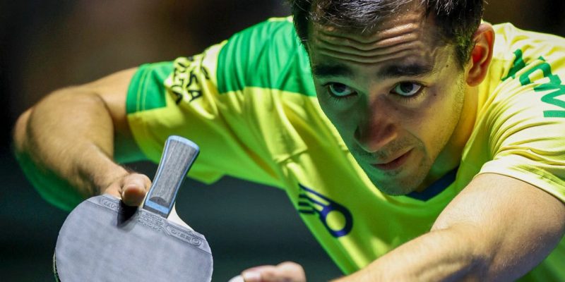 Brasília (DF), 02/08/2025 - Hugo Calderano vence de virada e garante Brasil nas quartas.
Foto: Abelardo Mendes Jr./Calderano TM