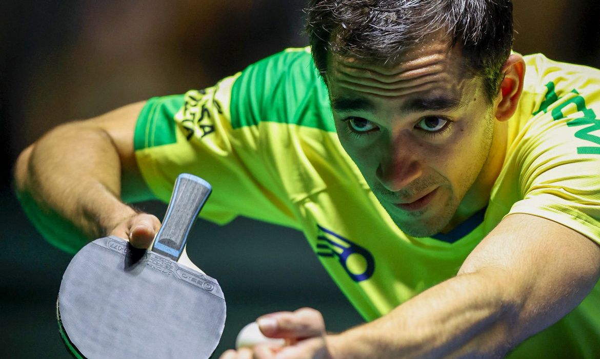 Brasília (DF), 02/08/2025 - Hugo Calderano vence de virada e garante Brasil nas quartas.
Foto: Abelardo Mendes Jr./Calderano TM