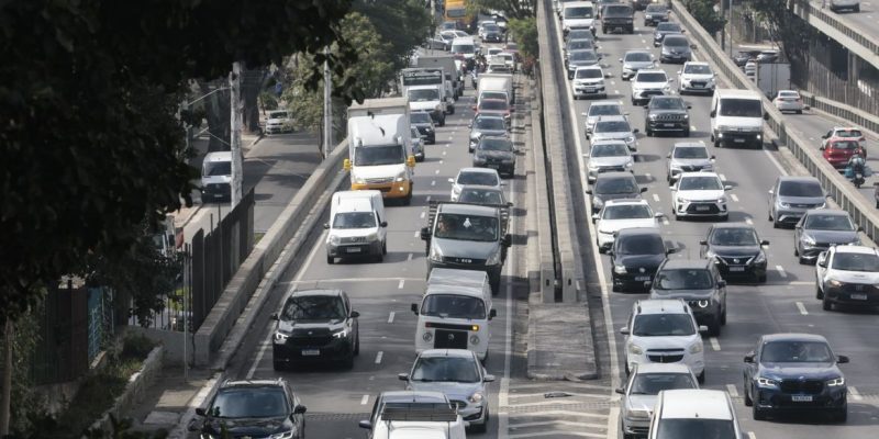 São Paulo (SP)-04/08/2026 . Congestionamento em São Paulo,sentido bairro-centro ( zona leste/centro), devido a greve de trens .
Foto: Paulo Pinto/Agencia Brasil
