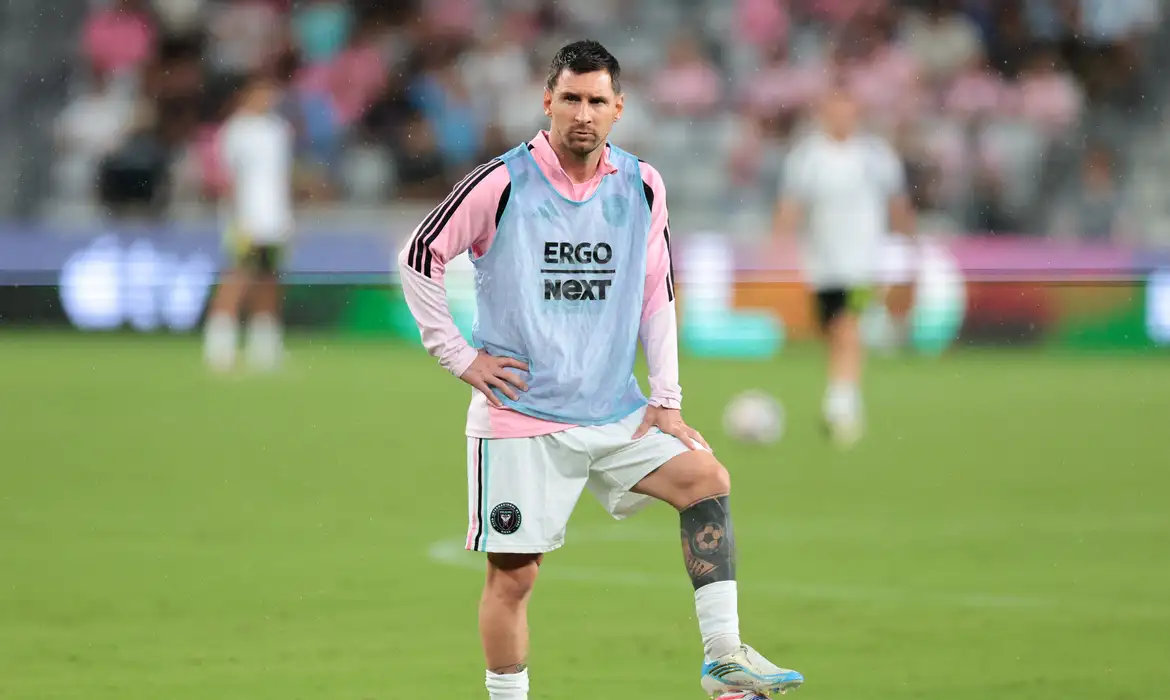 Lionel Messi antes da partida entre Inter Miami e Columbus Crew pela MLS
1º de agosto de 2026 Sam Navarro-Imagn Images