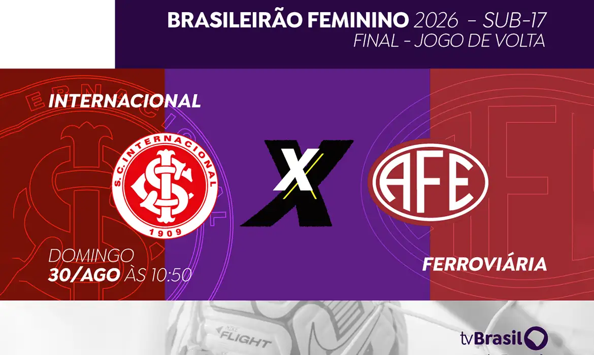 Brasília (DF), 28/08/2026 - TV Brasil transmite a grande final do Brasileirão Feminino Sub-17. Arte/Agência Brasil
